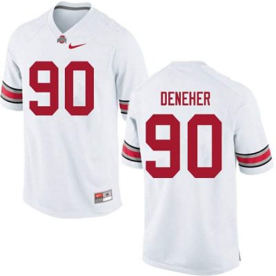 NCAA Ohio State Buckeyes Men's #90 Jack Deneher White Nike Football College Jersey HUG3845QX